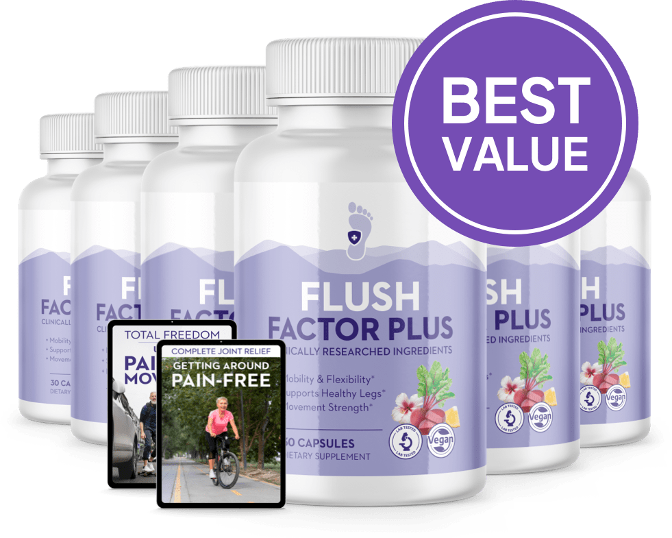 6 Bottles Flush Factor Plus and 2 Bonuses