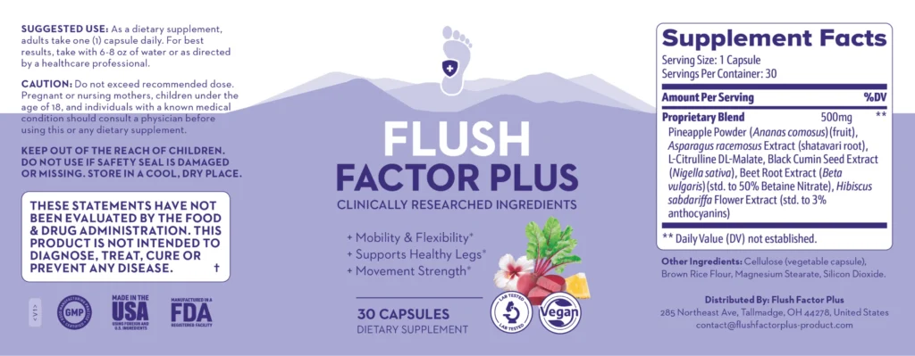 Flush Factor Plus Reasearched Ingredients